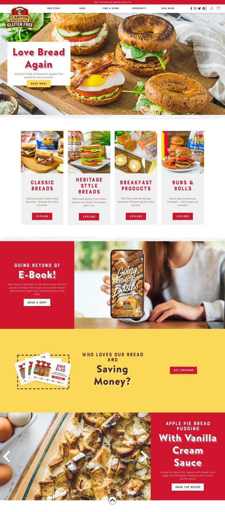 Screenshot 2 of Canyon Gluten Free (Example Shopify Food and Beverage Website)