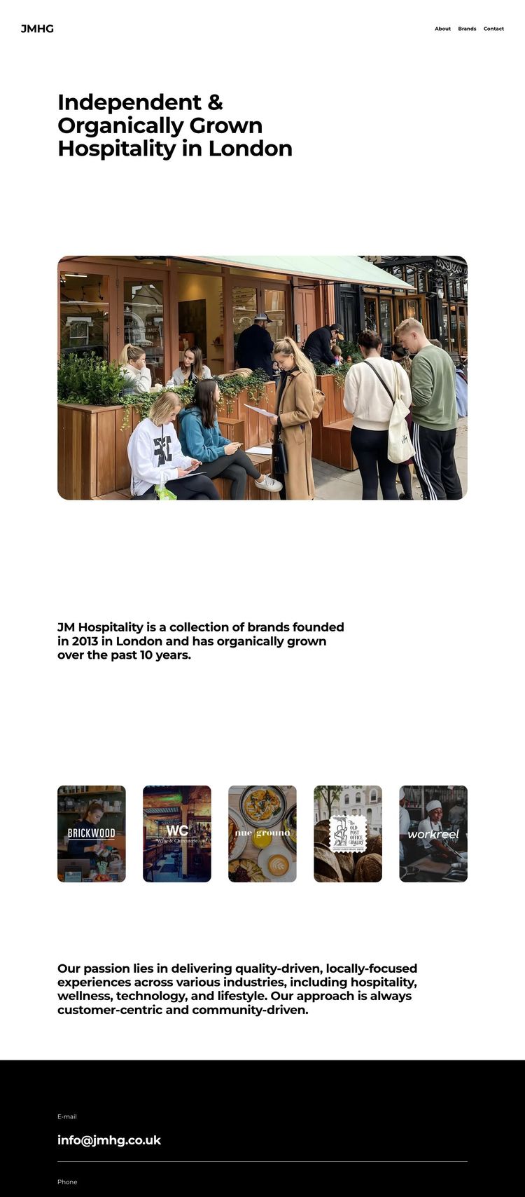 Screenshot 2 of JM Hospitality (Example Squarespace Hospitality Website)
