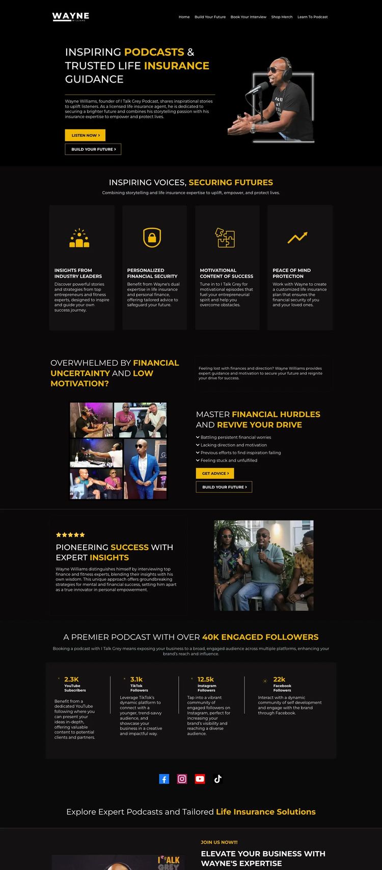Screenshot 2 of I Talk Grey (Example Nuxt Life/Business Coach Website)