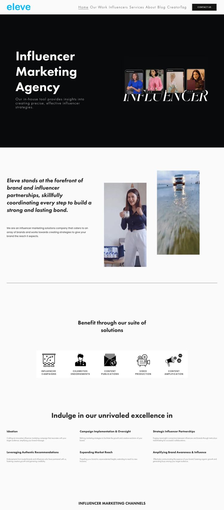 Screenshot 2 of Eleve (Example Squarespace Marketing Agency Website)