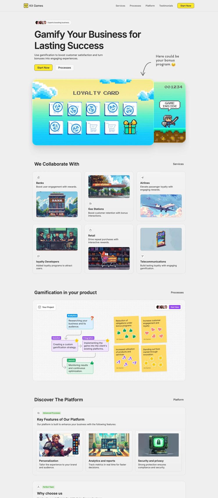 Screenshot 2 of Kit Games (Example Webflow Gaming and Interactive Website)