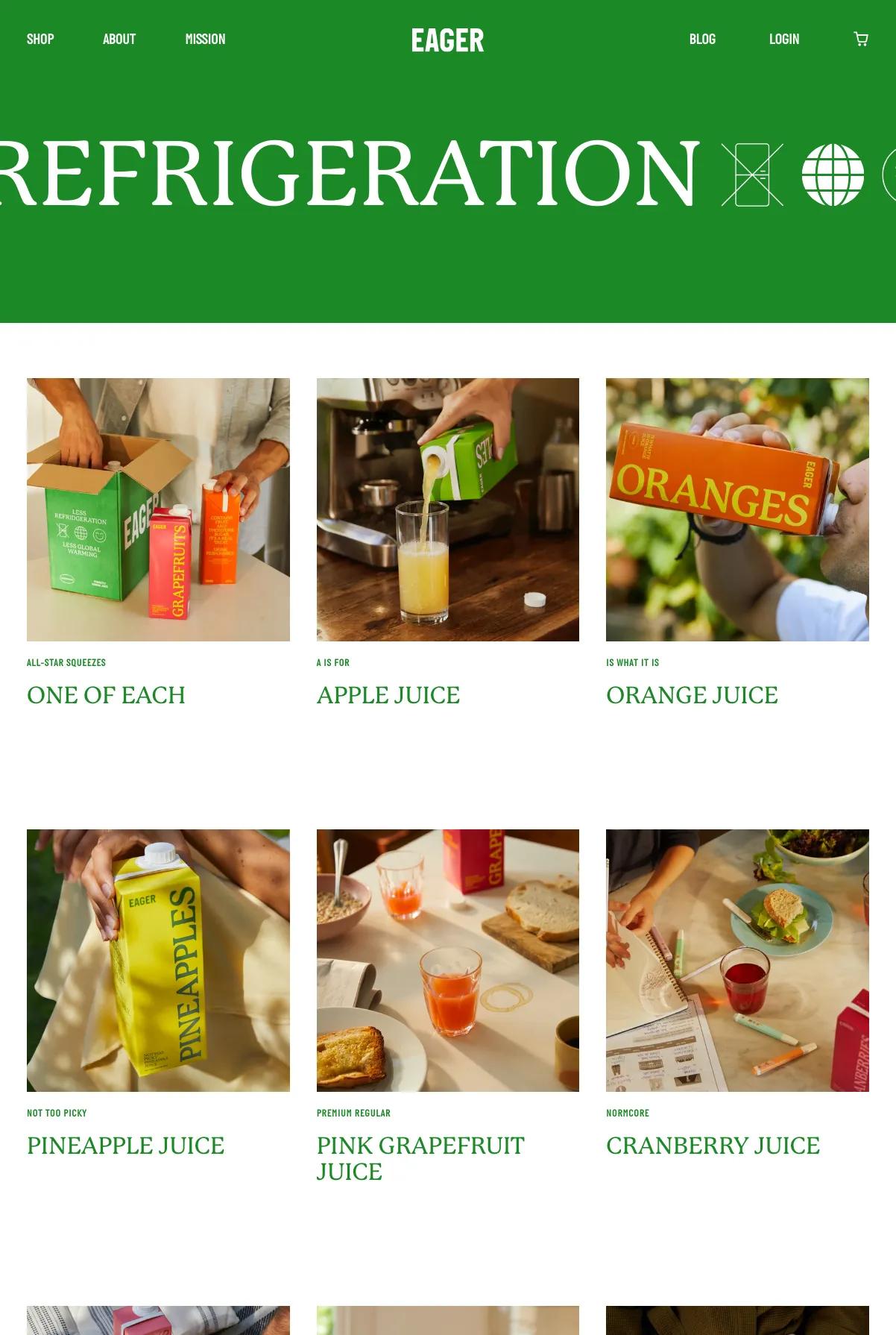 Screenshot 2 of Eager Drinks (Example Shopify Food and Beverage Website)