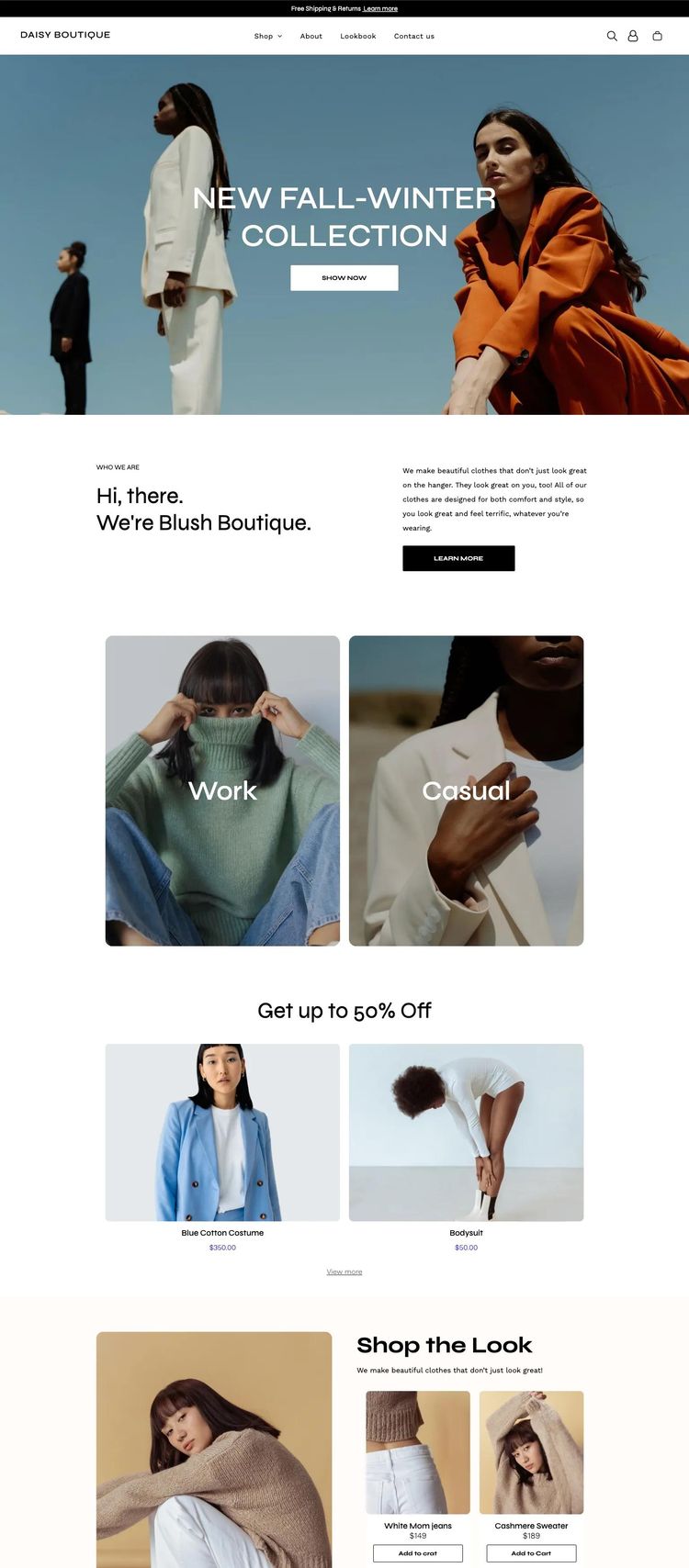 Screenshot 1 of Clothing Store Template