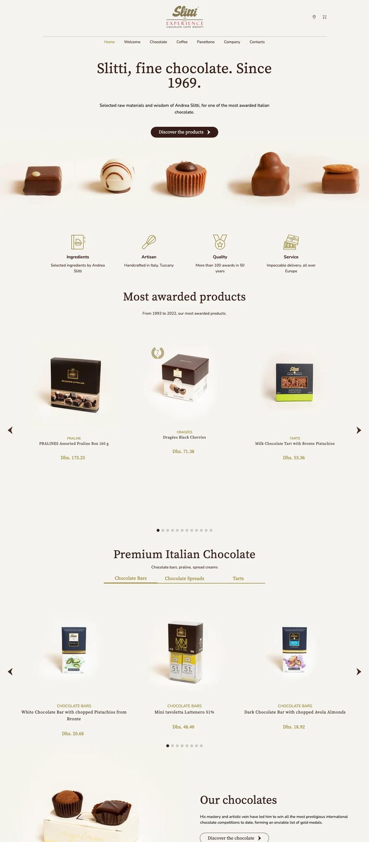 Screenshot 2 of Slitti (Example Shopify Snacks Website)