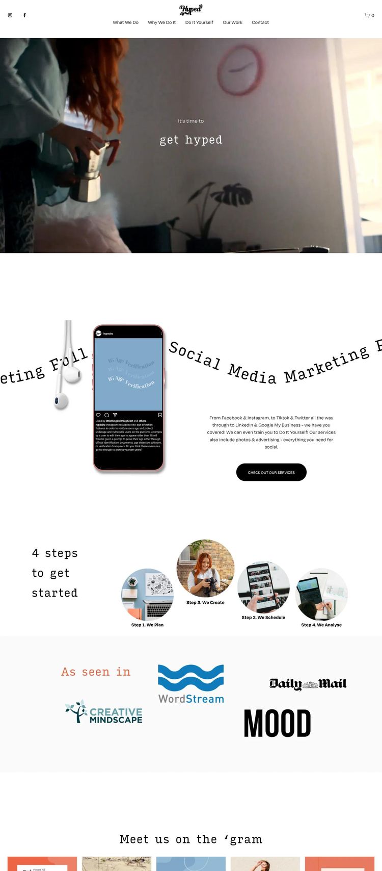 Screenshot 2 of Hyped (Example Squarespace Marketing Agency Website)