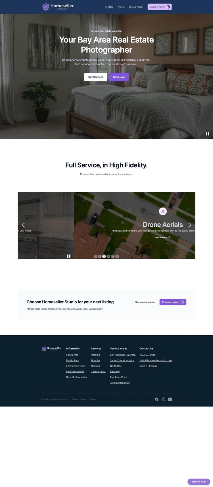 Screenshot 2 of Homeseller Studio (Example Webflow Photography Website)