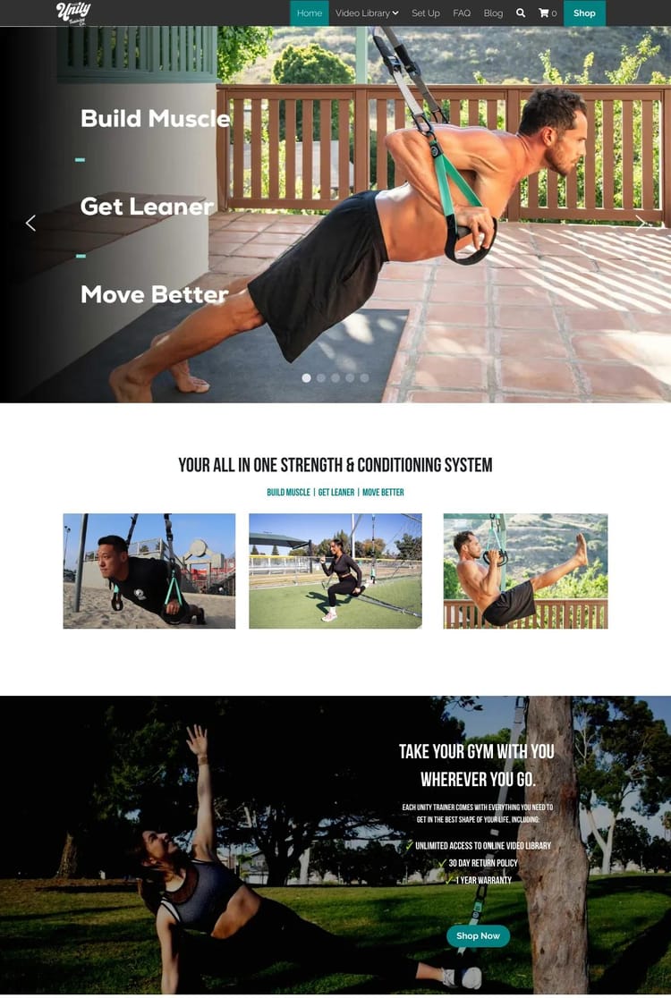 Screenshot 1 of Unity Training Co (Example Strikingly Website)