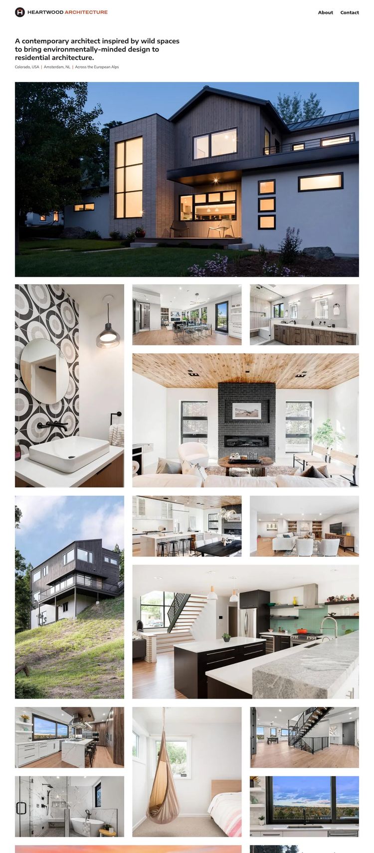 Screenshot 2 of Heartwood Architecture (Example Webflow Architect Website)