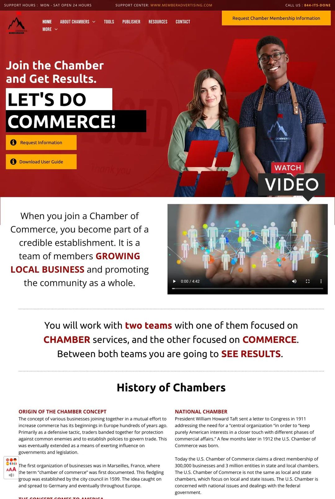Screenshot 1 of Let's Do Commerce (Example Duda Website)