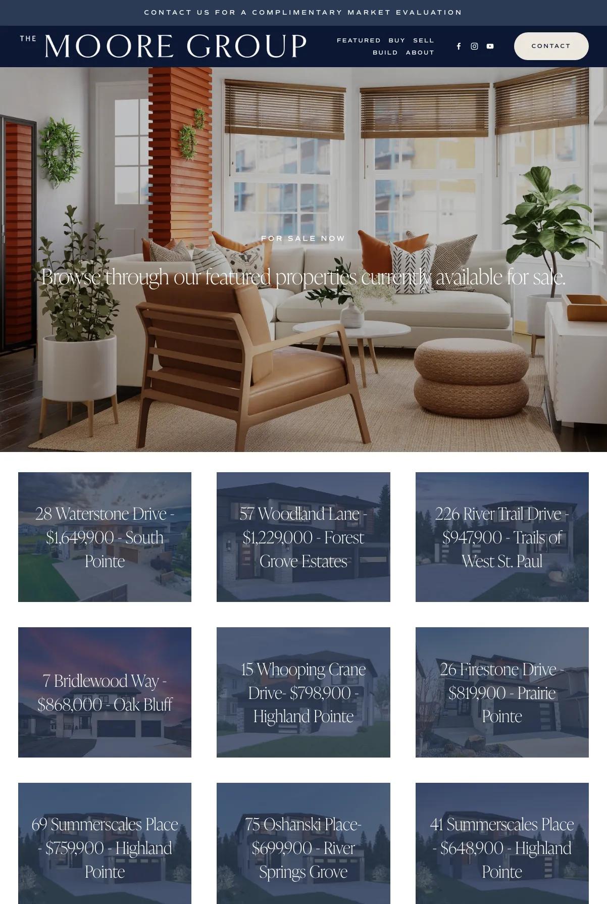 Screenshot 2 of The Moore Group (Example Squarespace Real Estate Website)