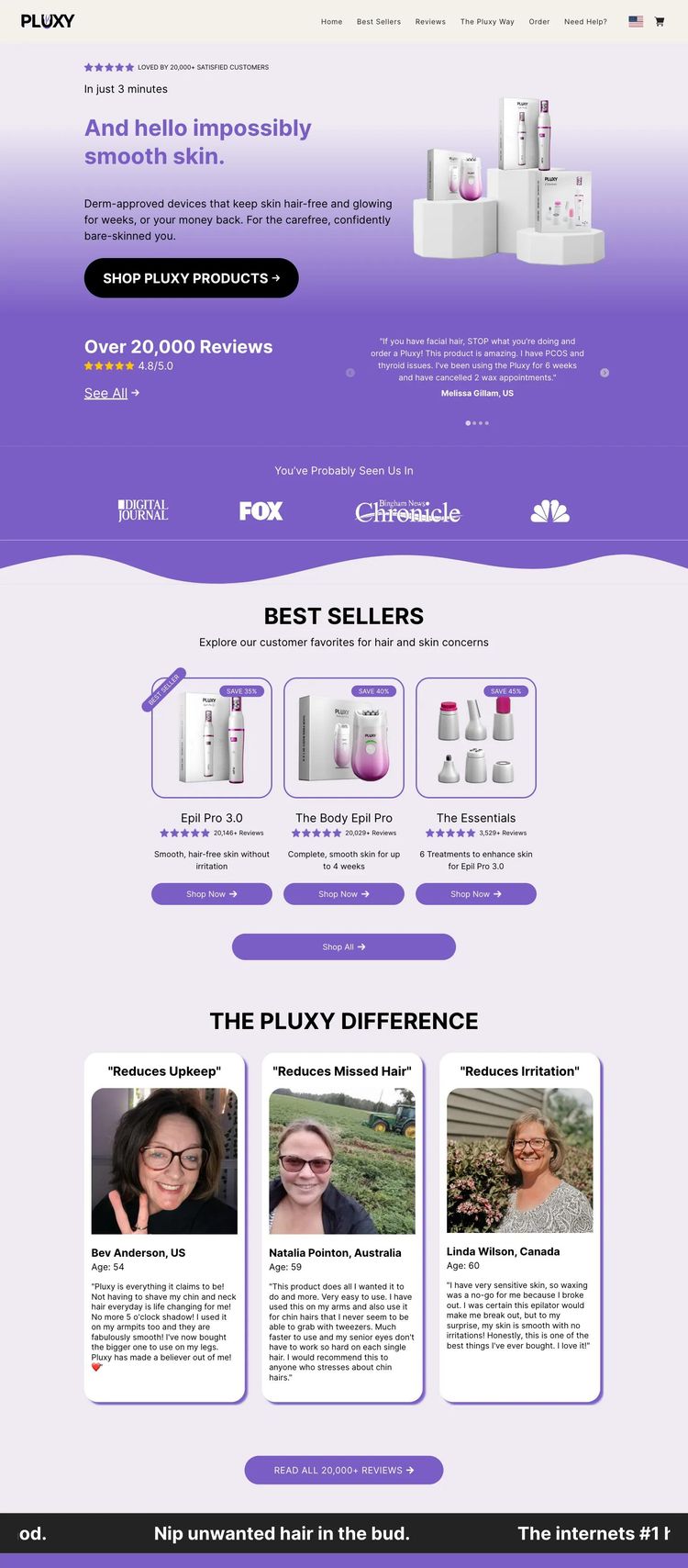 Screenshot 2 of Pluxy (Example Shopify Beauty Products Website)