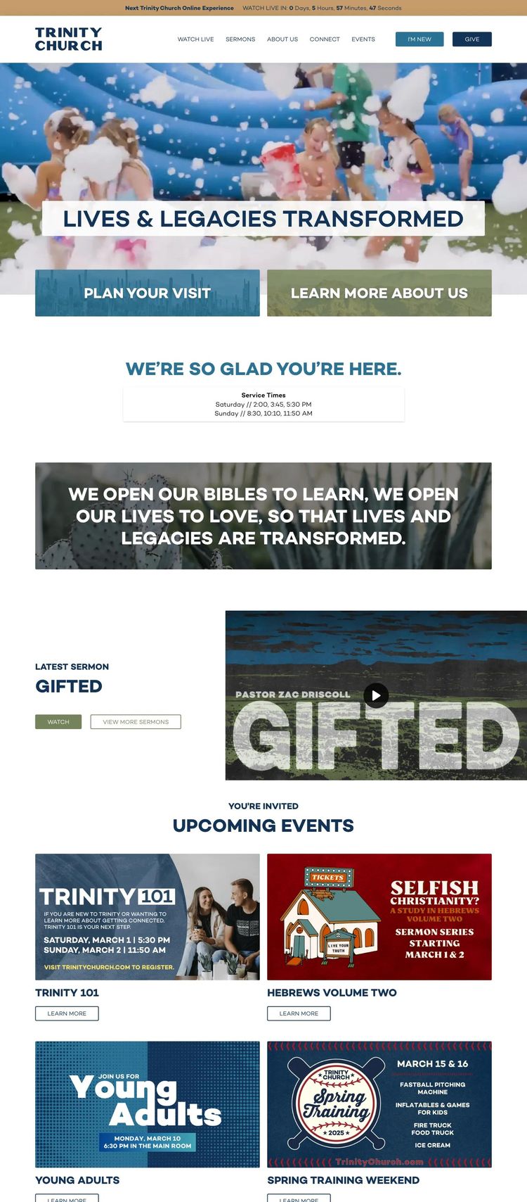 Screenshot 2 of Trinity Church (Example Webflow Church/Religious Organization Website)