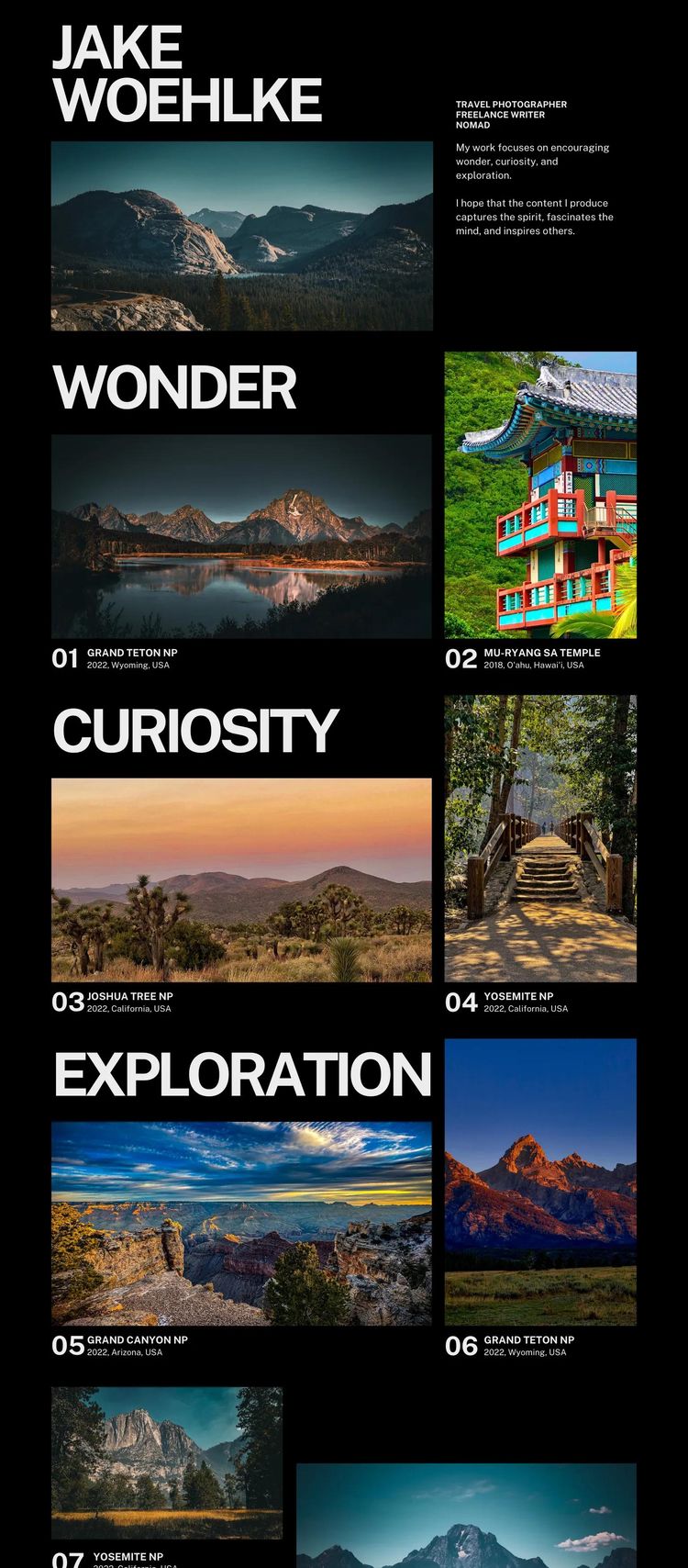 Screenshot 2 of Nomadic Jake (Example undefined Blog Website)