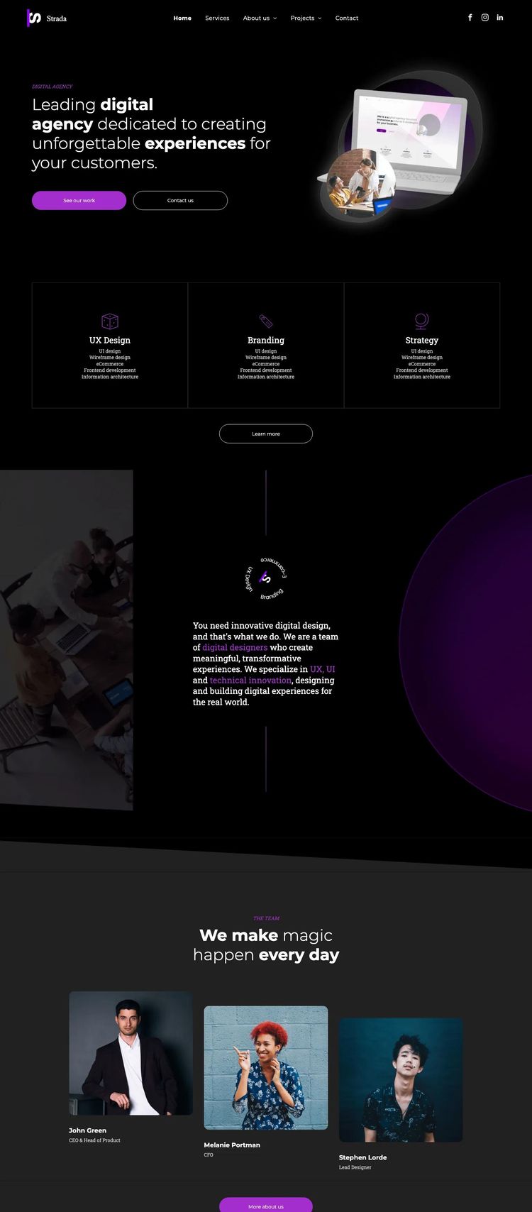Screenshot 1 of Digital Agency Template