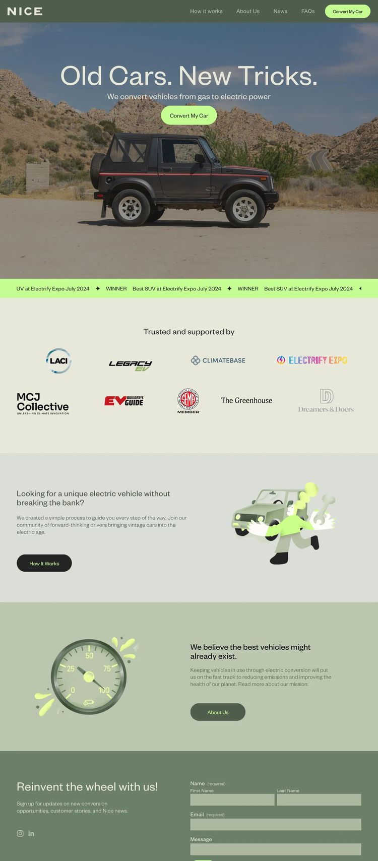 Screenshot 2 of Nice Car Company (Example Squarespace Automotive Website)