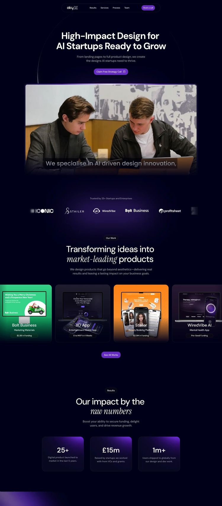 Screenshot 2 of akyx (Example Framer Design Agency/Studio Website)