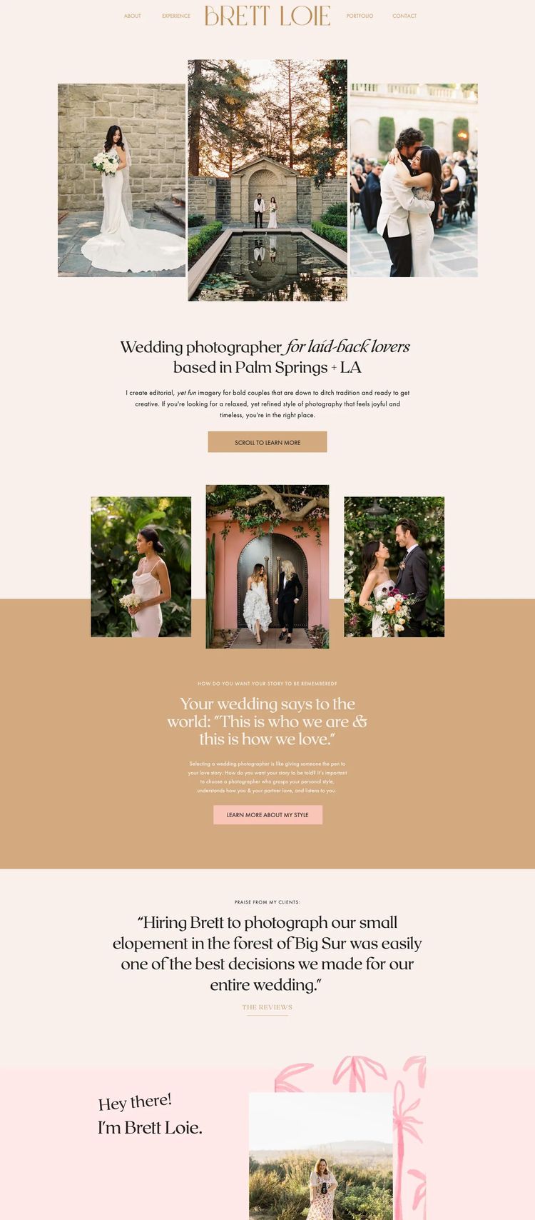Screenshot 2 of Brett Loie (Example undefined Wedding Website)