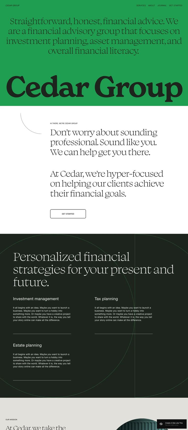 Screenshot 1 of Cedar Template