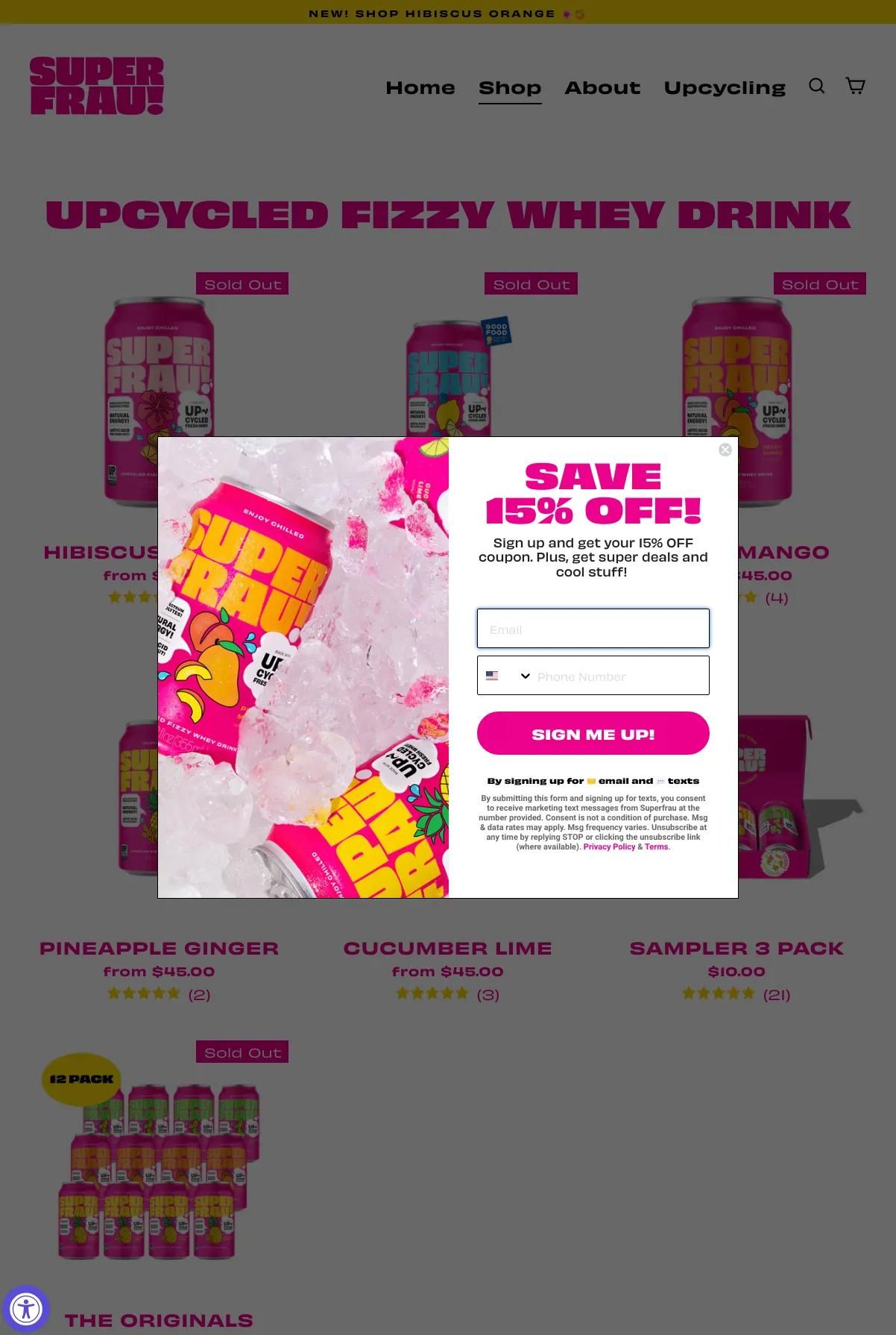 Screenshot 2 of Superfrau (Example Shopify Food and Beverage Website)