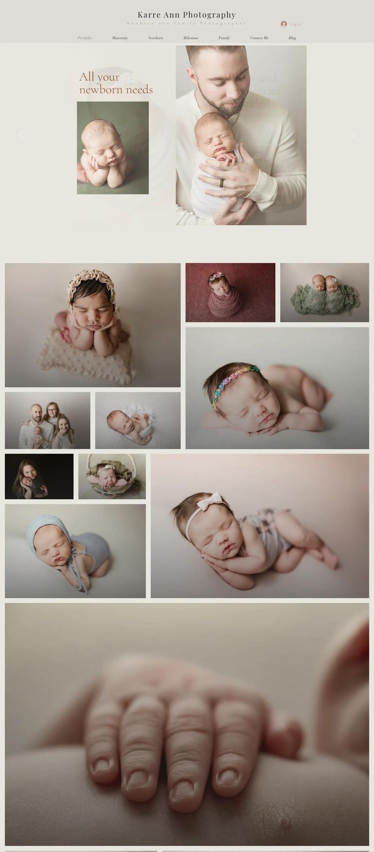 Screenshot 1 of Karre Ann Photography (Example Wix Photography Website)