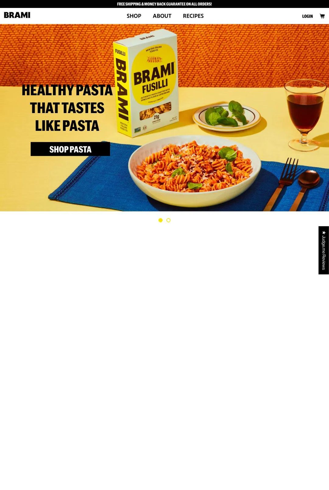 Screenshot 1 of BRAMI Snacks (Example Shopify Food and Beverage Website)