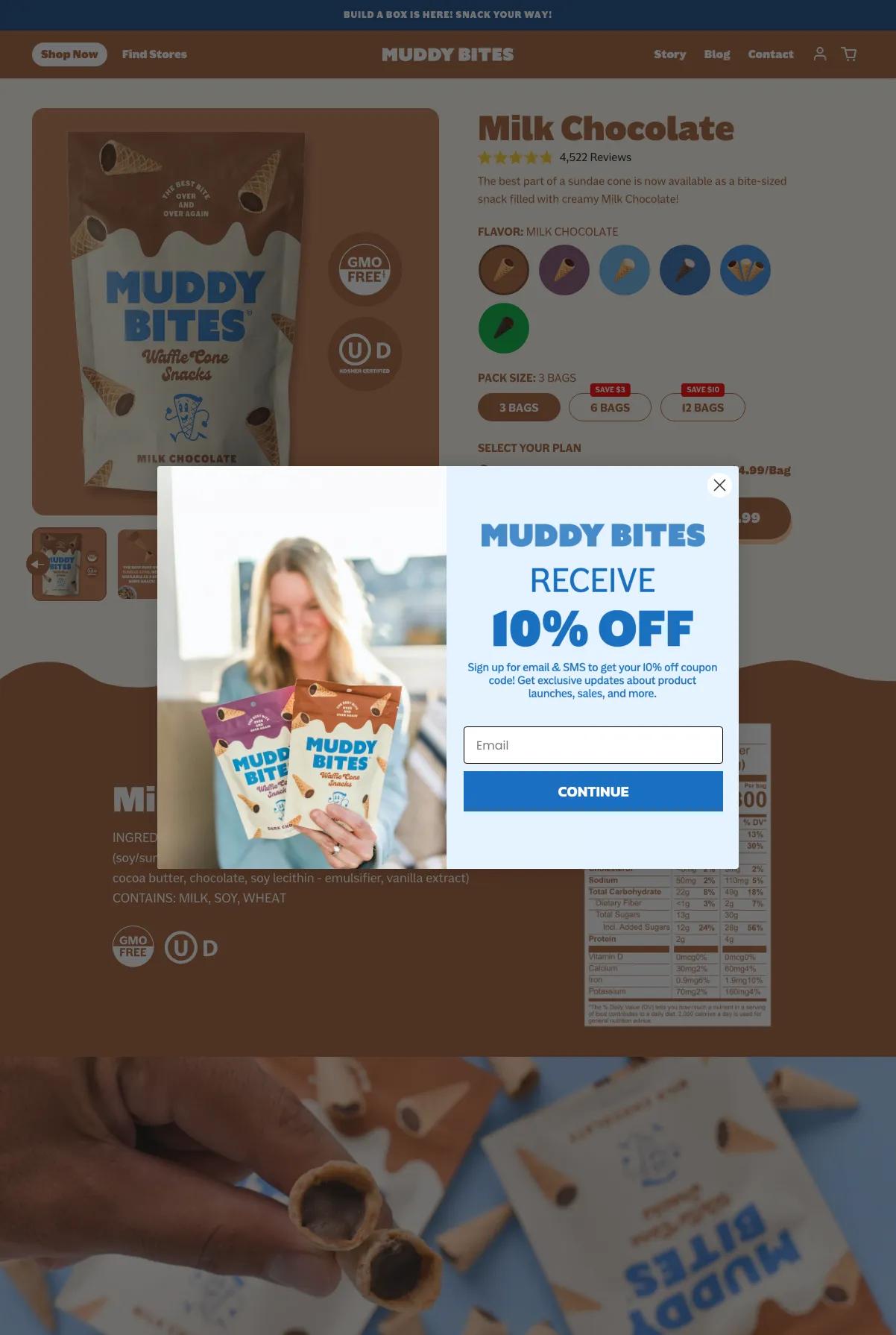 Screenshot 2 of Muddy Bites (Example Shopify Website)