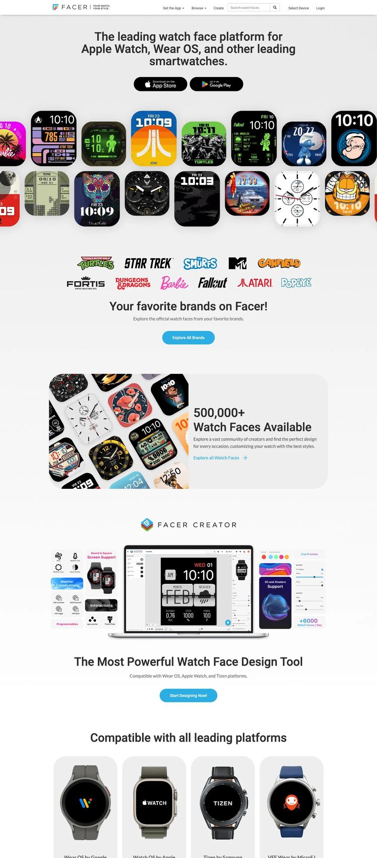 Screenshot 2 of Facer (Example Squarespace Software Development Website)