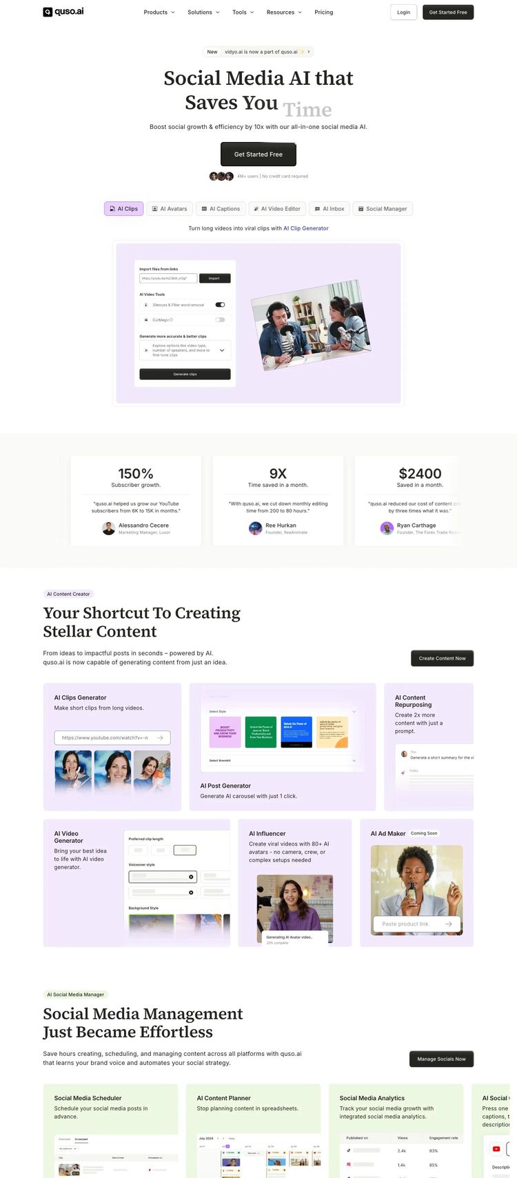 Screenshot 2 of Quso (Example Webflow AI and Machine Learning Website)