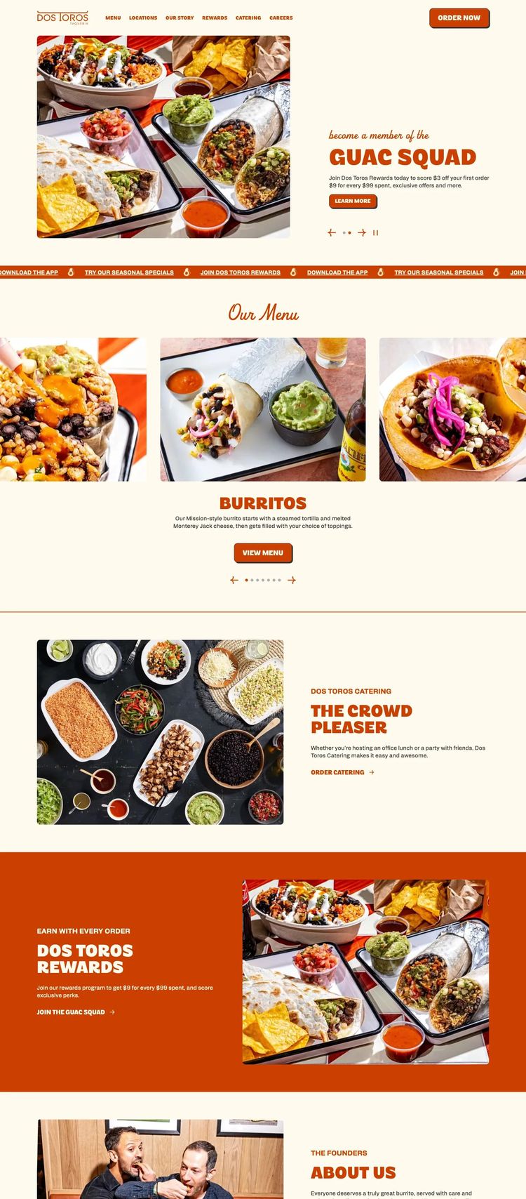 Screenshot 2 of Dos Toros Taqueria (Example Next.js Restaurant Website)