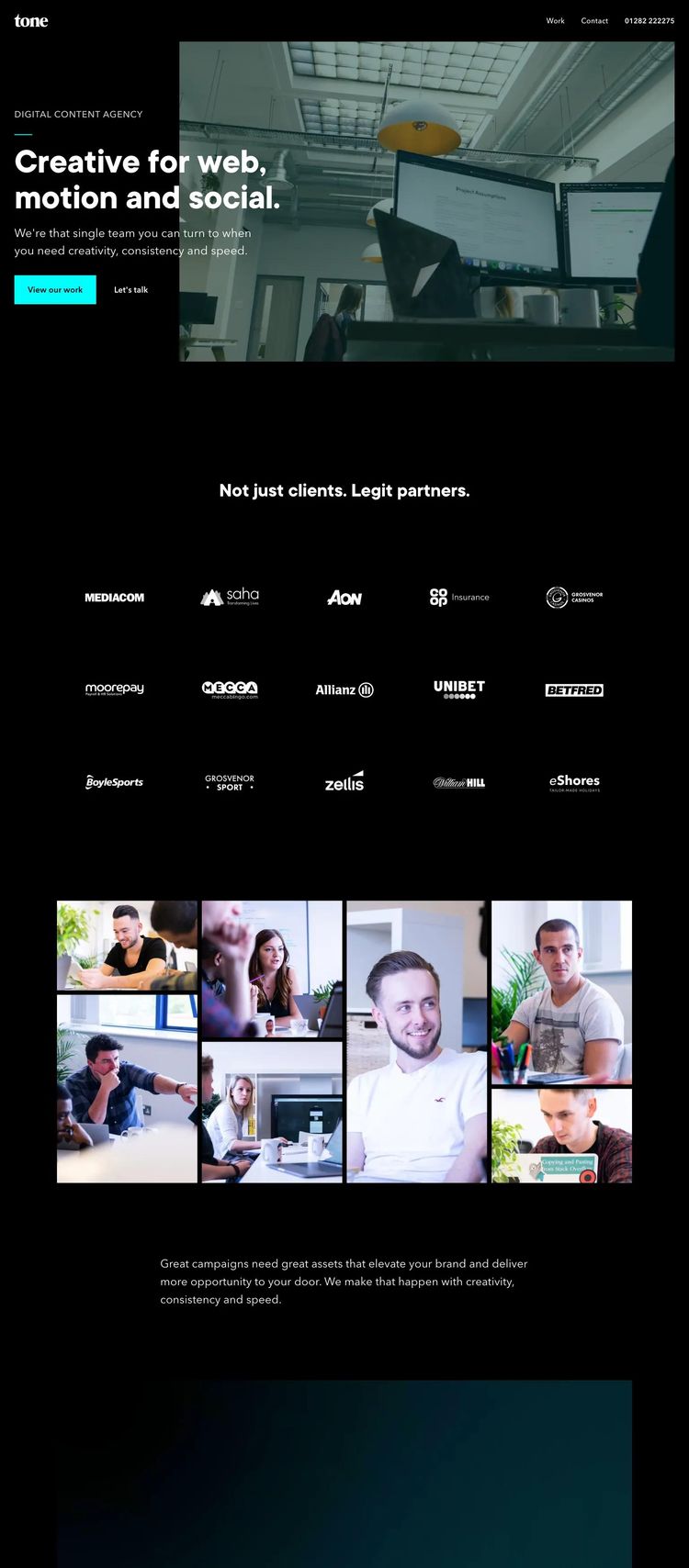 Screenshot 2 of Tone Agency (Example WordPress Marketing Agency Website)