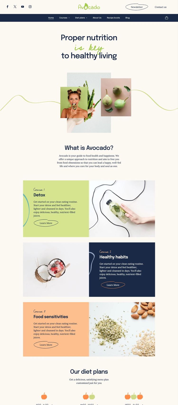 Screenshot 1 of Nutrition Consultant Template