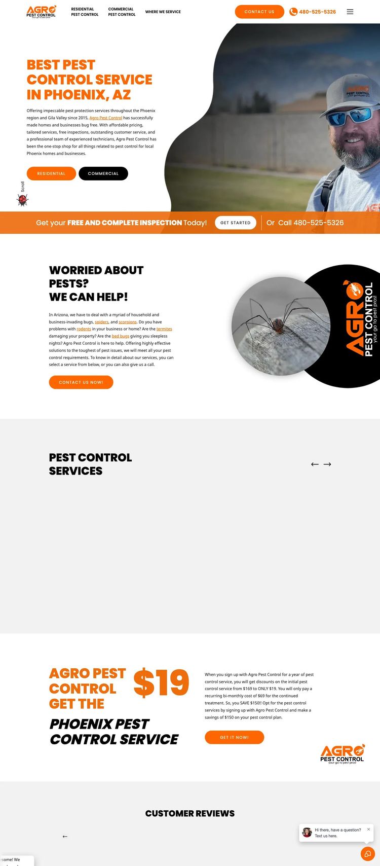 Screenshot 2 of Agro Pest Control (Example Webflow Pest Control Website)
