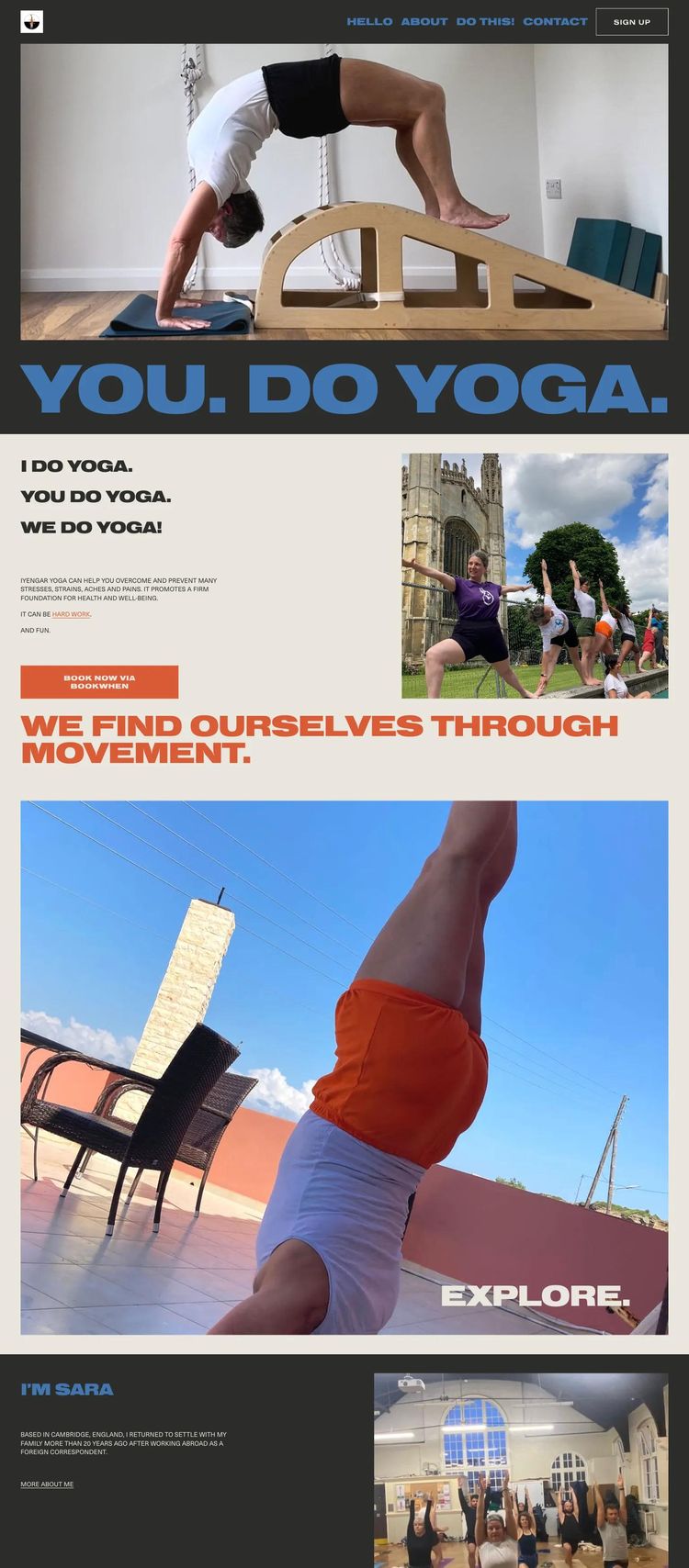 Screenshot 2 of You Do Yoga (Example Squarespace Yoga Studio Website)