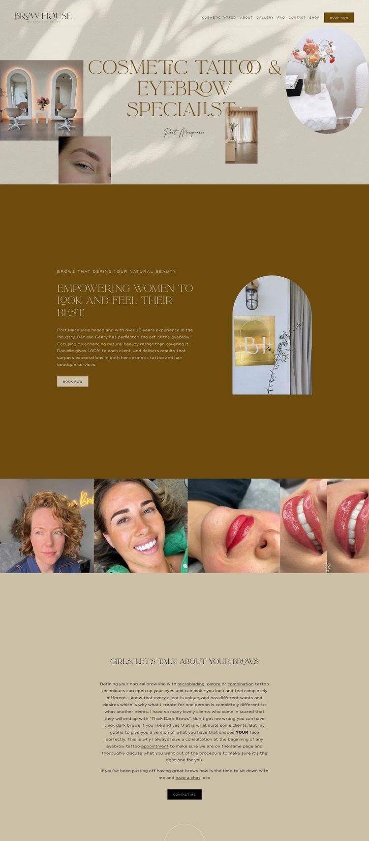 Screenshot 1 of Danielle Geary (Example Squarespace Tattoo Artist/Studio Website)