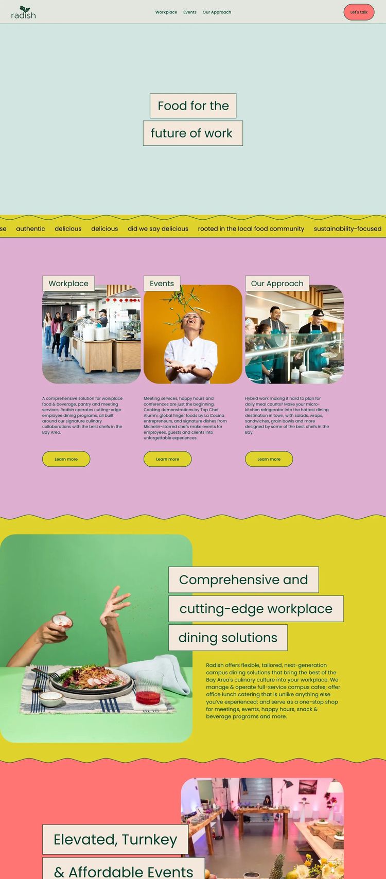 Screenshot 2 of Radish (Example Squarespace Food and Beverage Website)