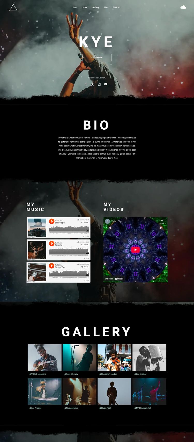 Screenshot 1 of Musician Template
