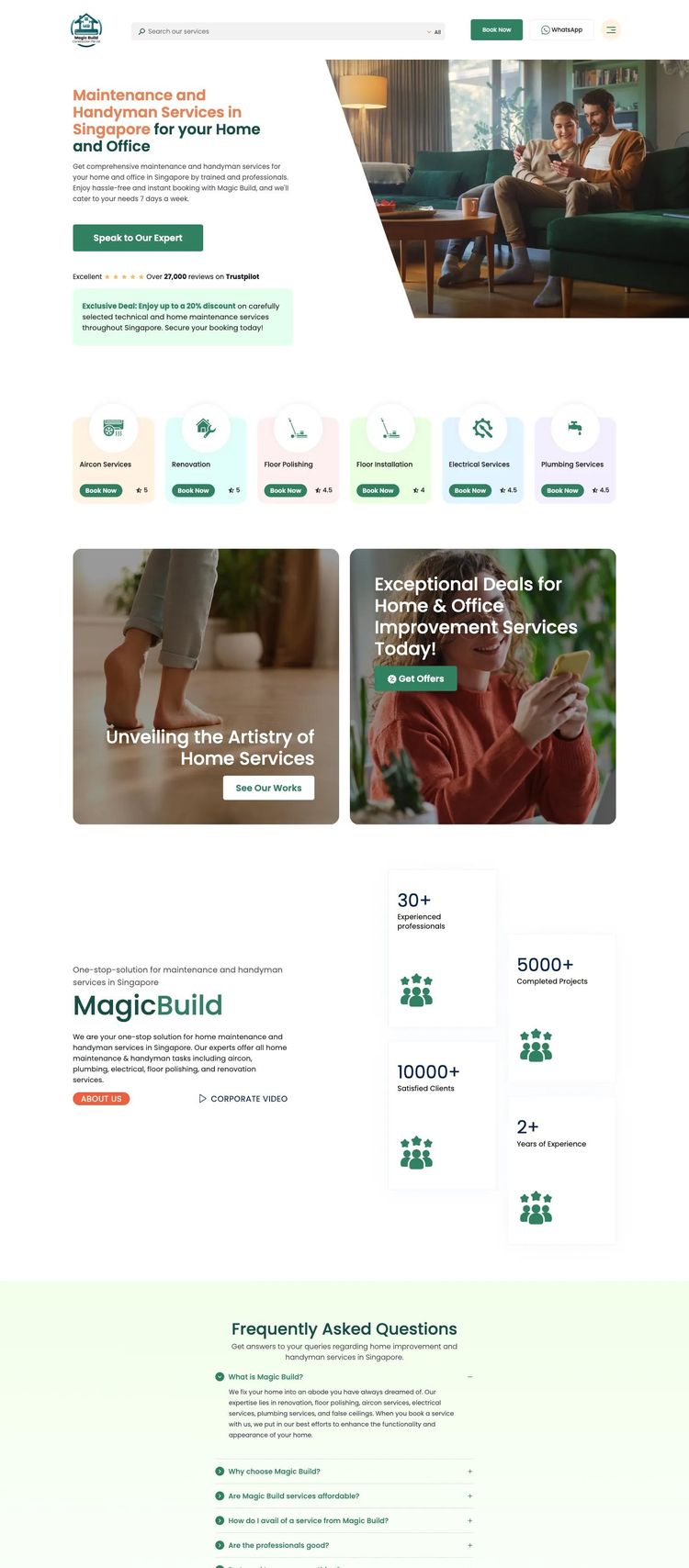 Screenshot 2 of Magic Build (Example undefined General Contractor Website)