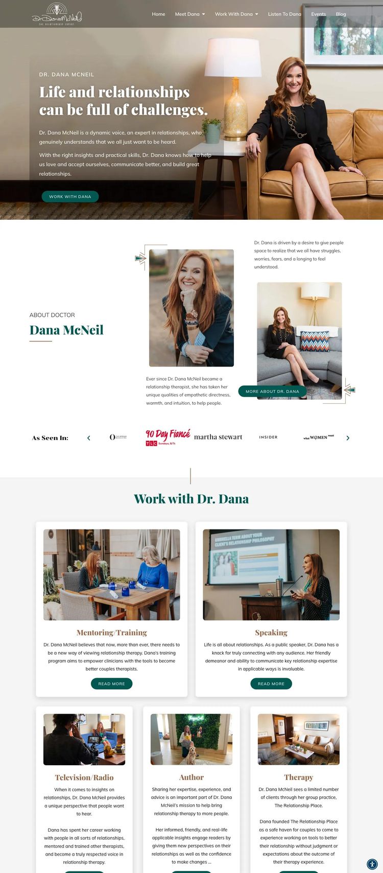 Screenshot 2 of Dana McNeil (Example WordPress Therapist Website)