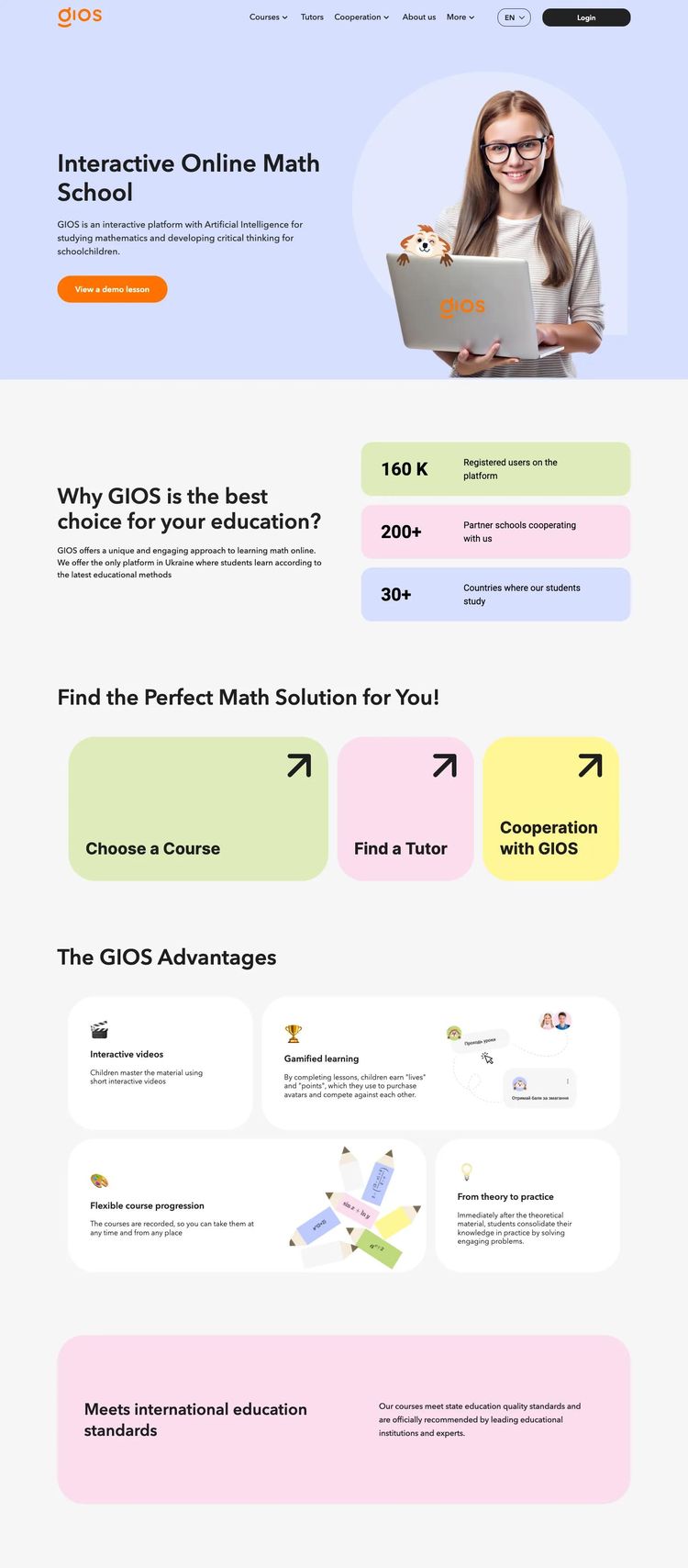 Screenshot 2 of GIOS (Example WordPress Online Course Creator Website)