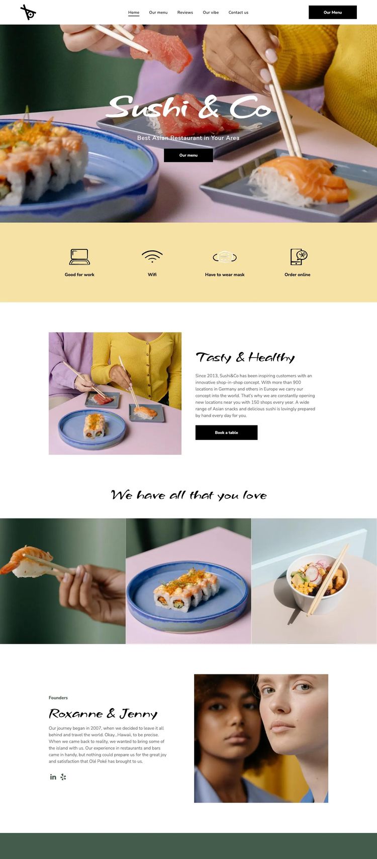 Screenshot 1 of Sushi Bar Template