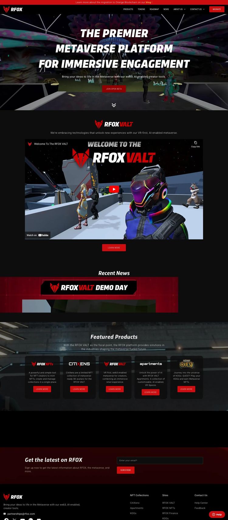 Screenshot 1 of RFOX (Example Duda Ecommerce (General) Website)