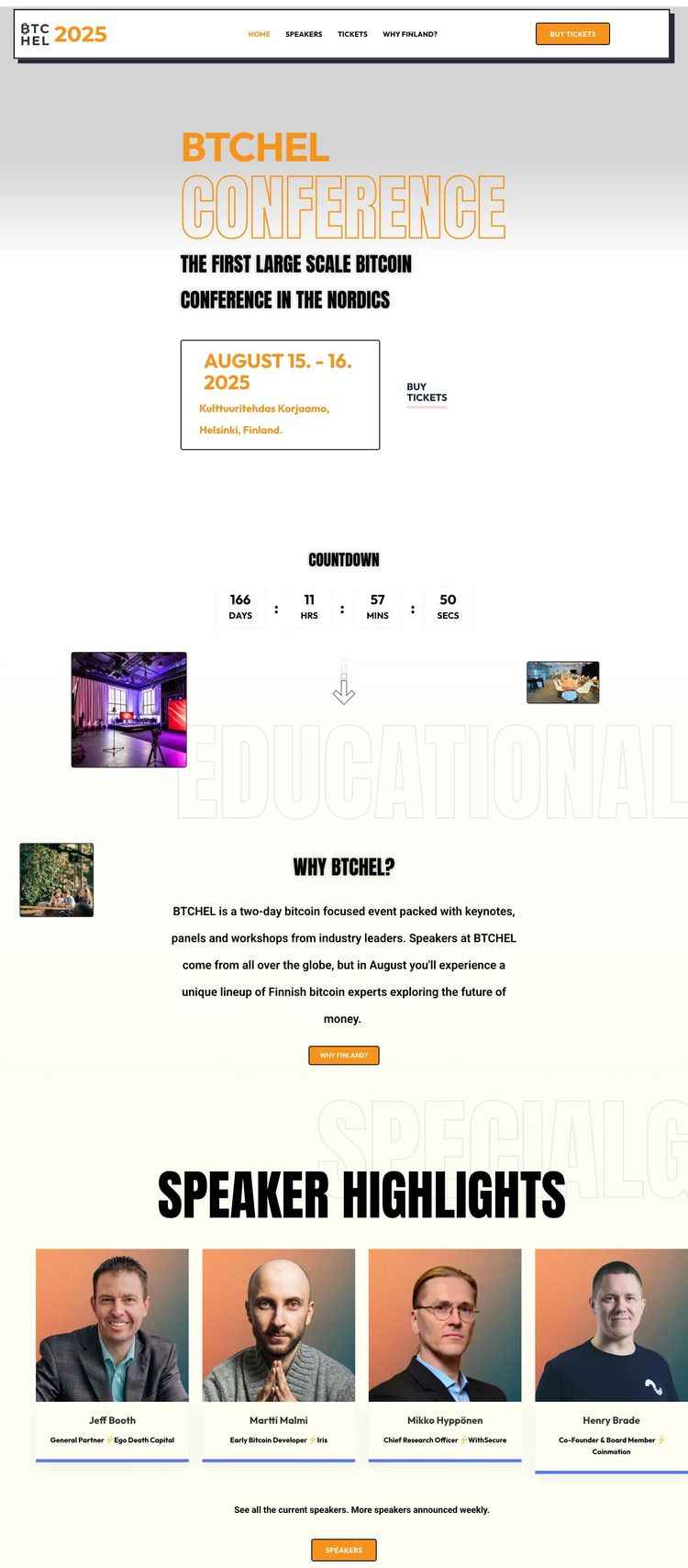 Screenshot 2 of BTCHEL (Example WordPress Conference Website)