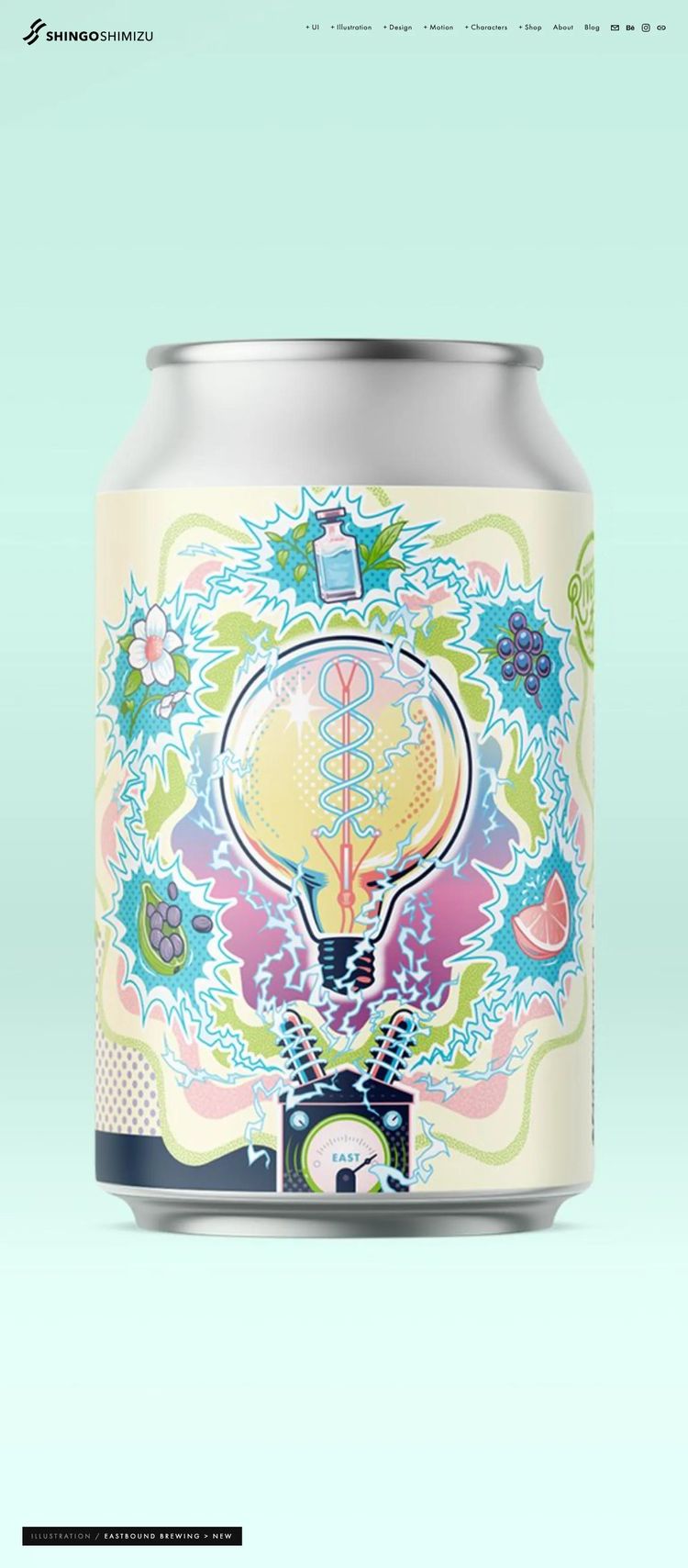 Screenshot 2 of Shingo Shimizu Design & Illustration (Example Squarespace Artist Website)
