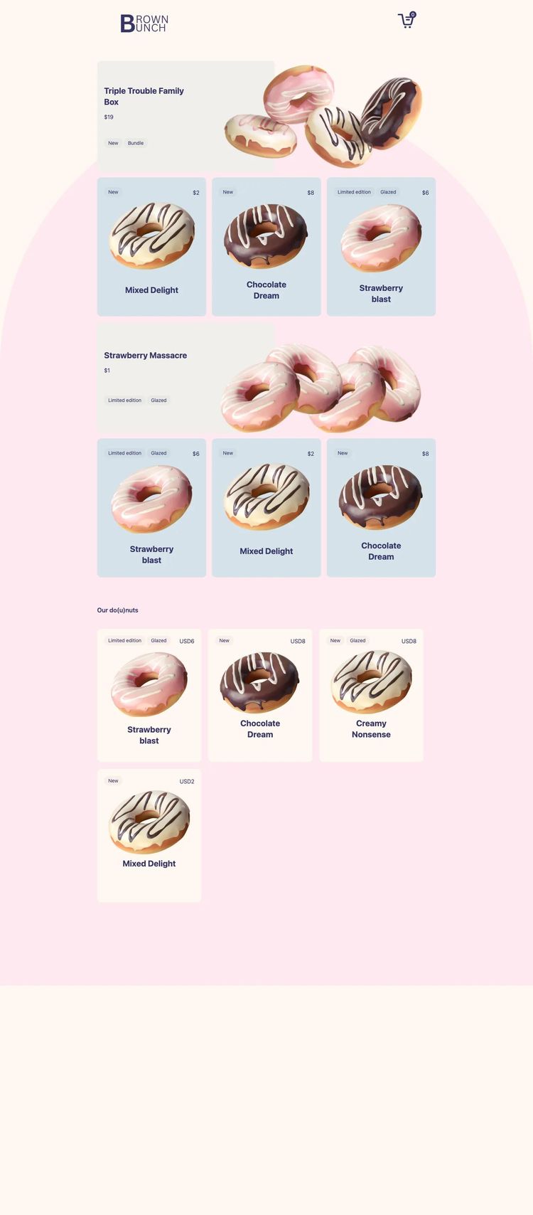 Screenshot 2 of Brown Bunch (Example undefined Bakery Website)