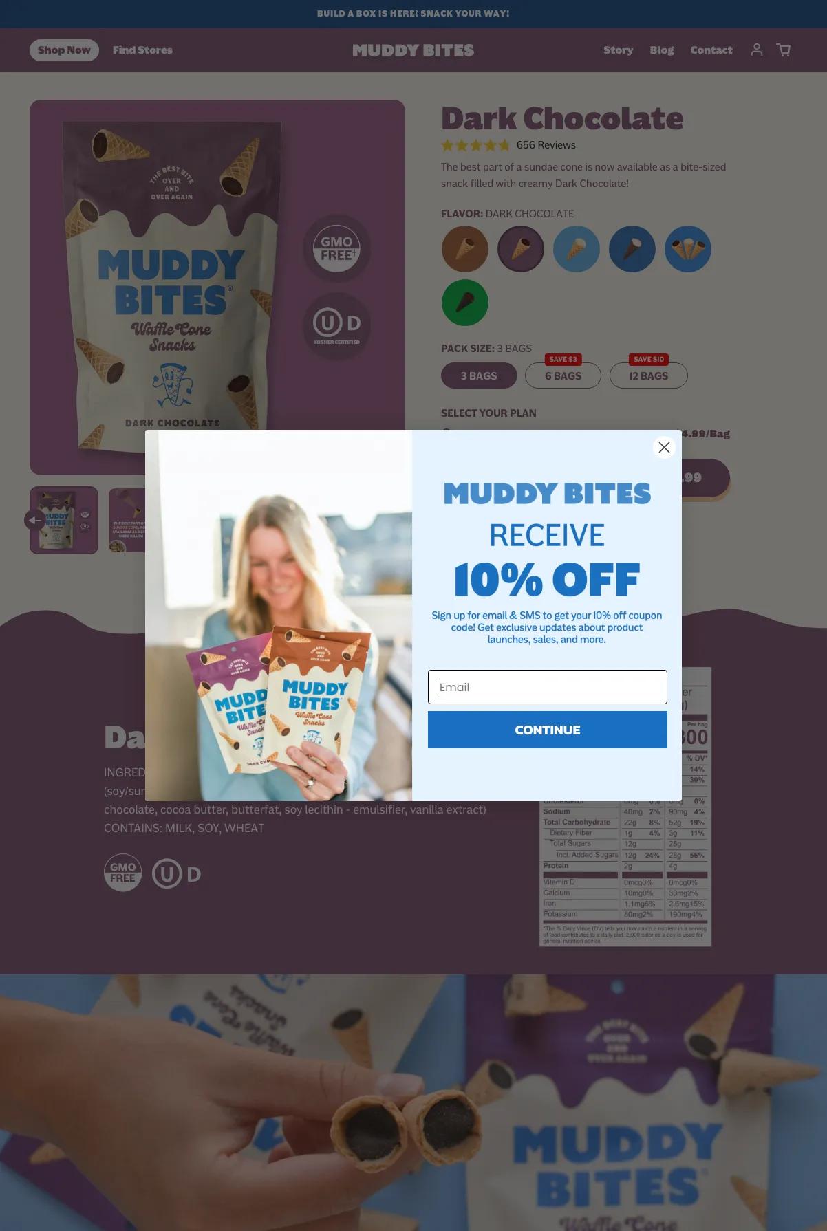 Screenshot 3 of Muddy Bites (Example Shopify Website)