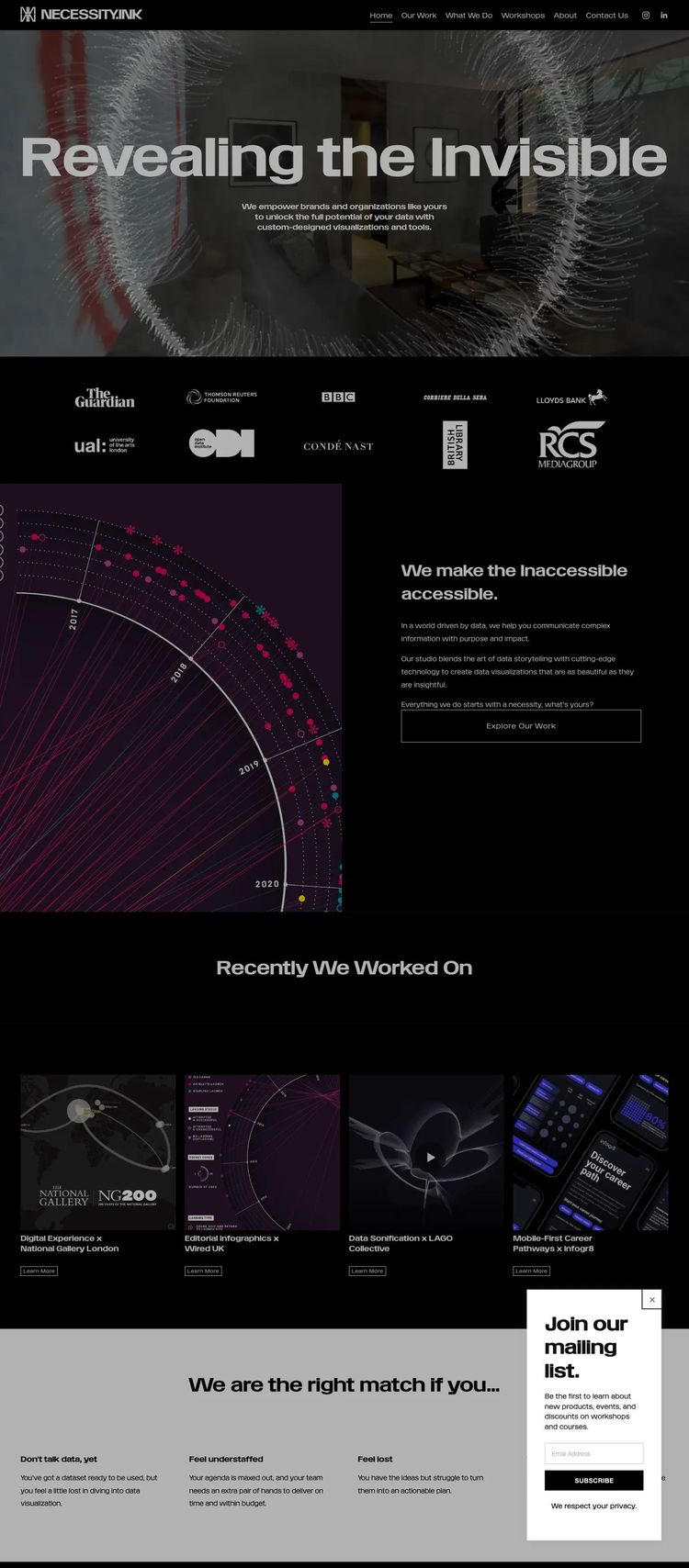 Screenshot 2 of Necessity (Example Squarespace Design Agency/Studio Website)