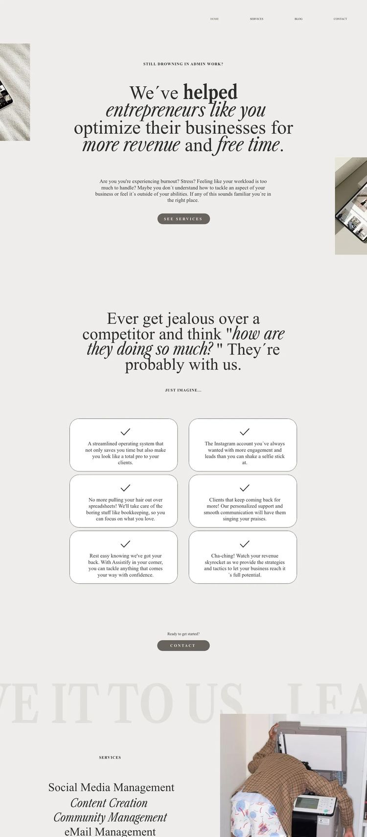 Screenshot 2 of Balanced CEO (Example Wix Business Consultant Website)