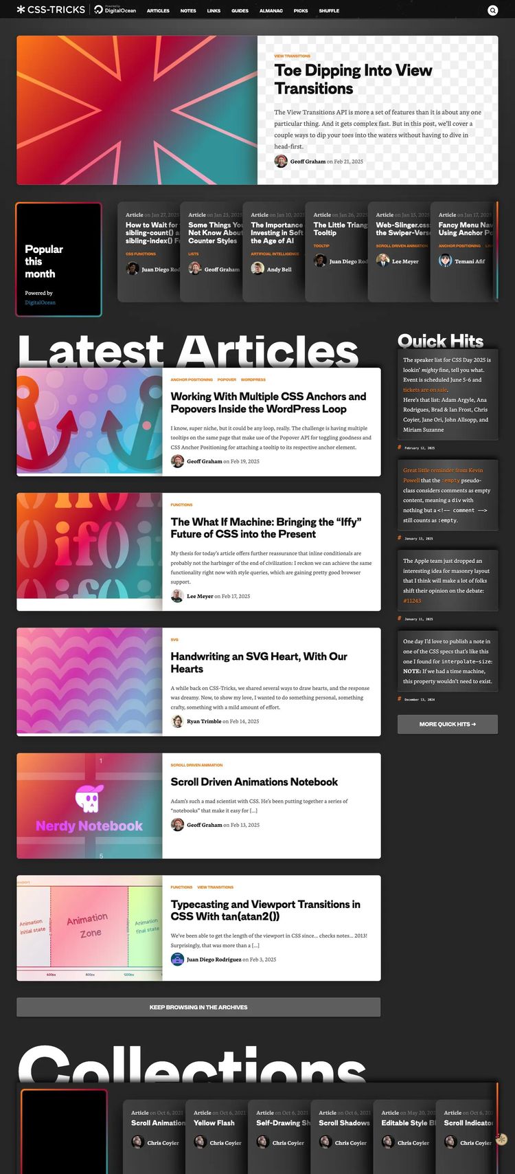 Screenshot 2 of CSS-Tricks (Example WordPress Blog Website)