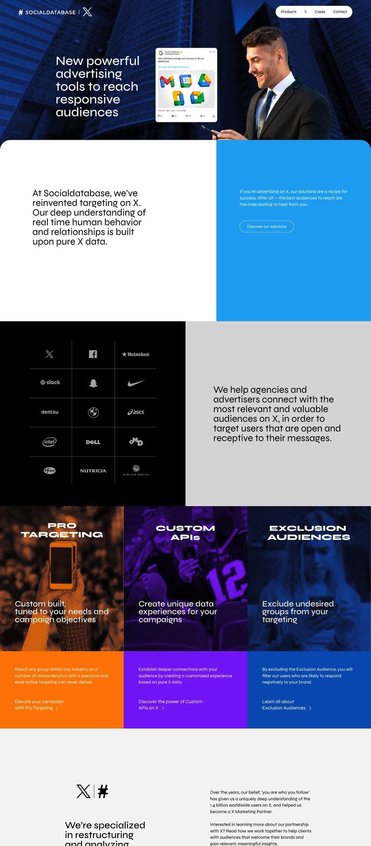 Screenshot 2 of Socialdatabase (Example Webflow Marketing Agency Website)