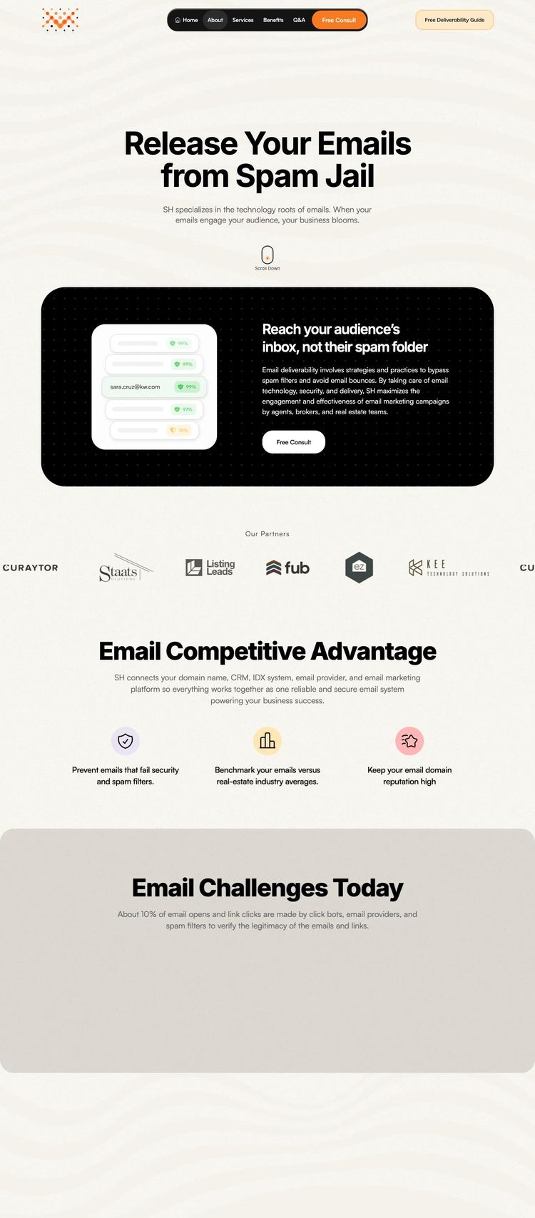 Screenshot 2 of SH Consulting (Example Squarespace Business Consultant Website)